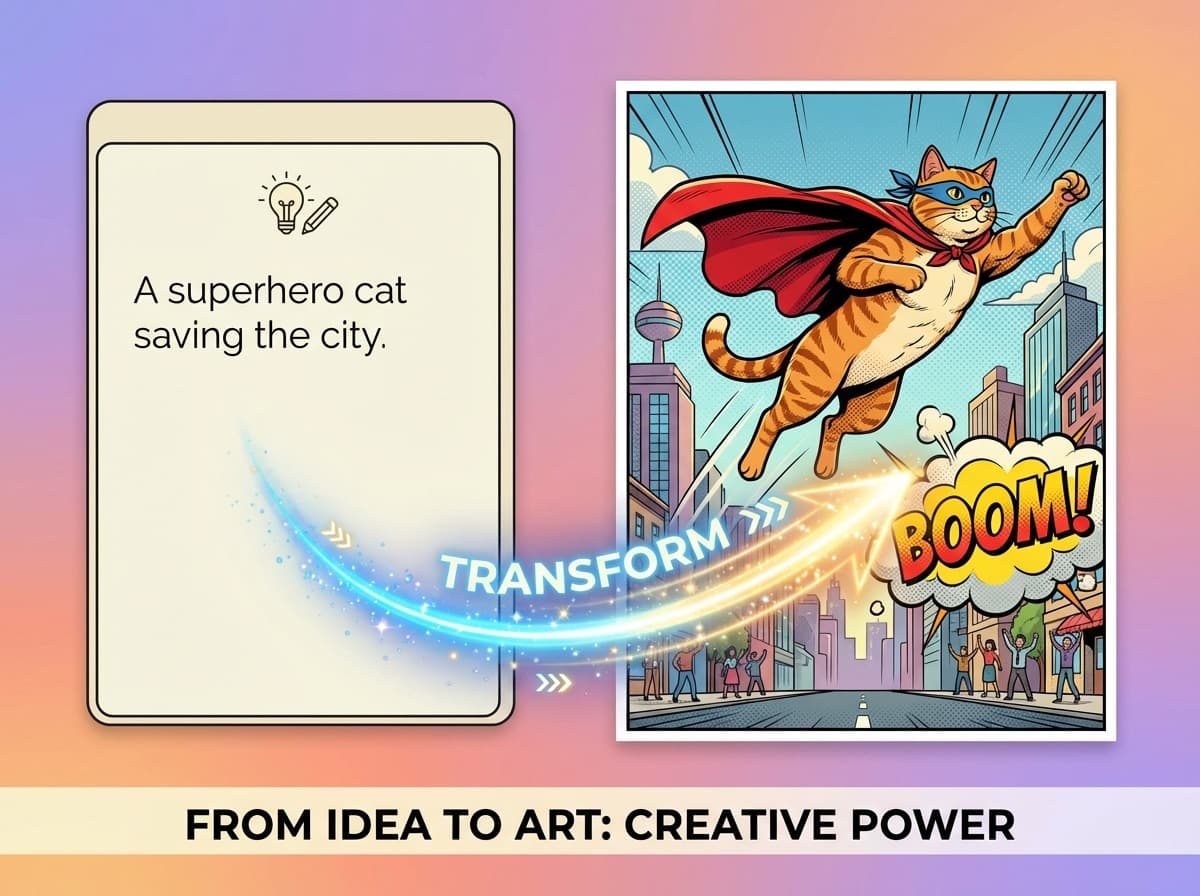 Start with anything - AI comic creation step