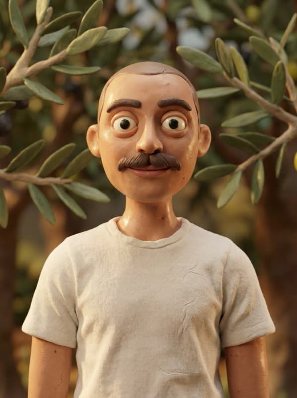 Claymation AI art style example - iCartoon