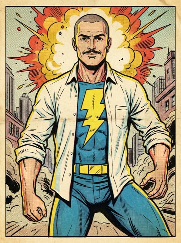 Vintage Comic AI art style example — iCartoon