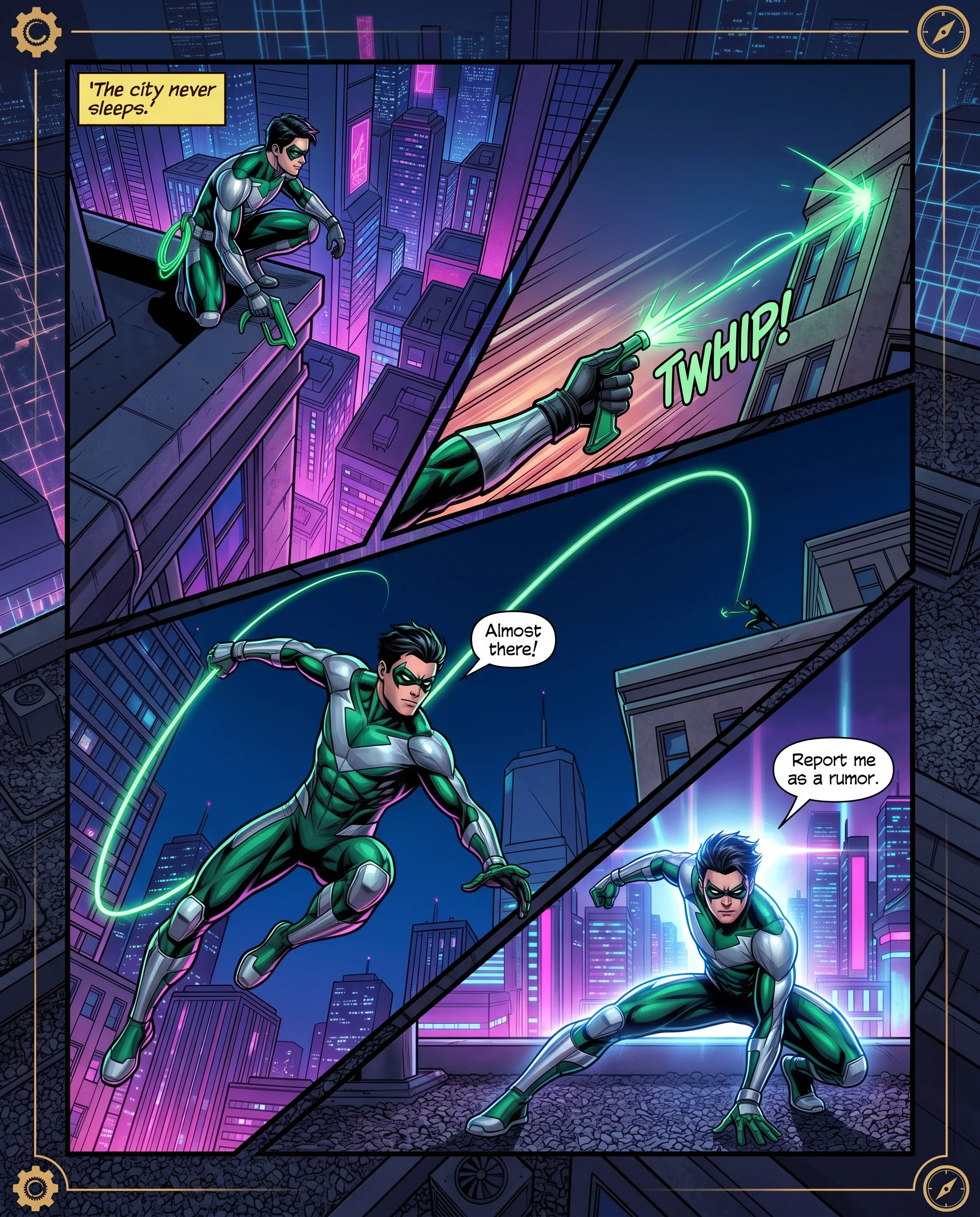 Urban vigilante modern comic illustration by community creator