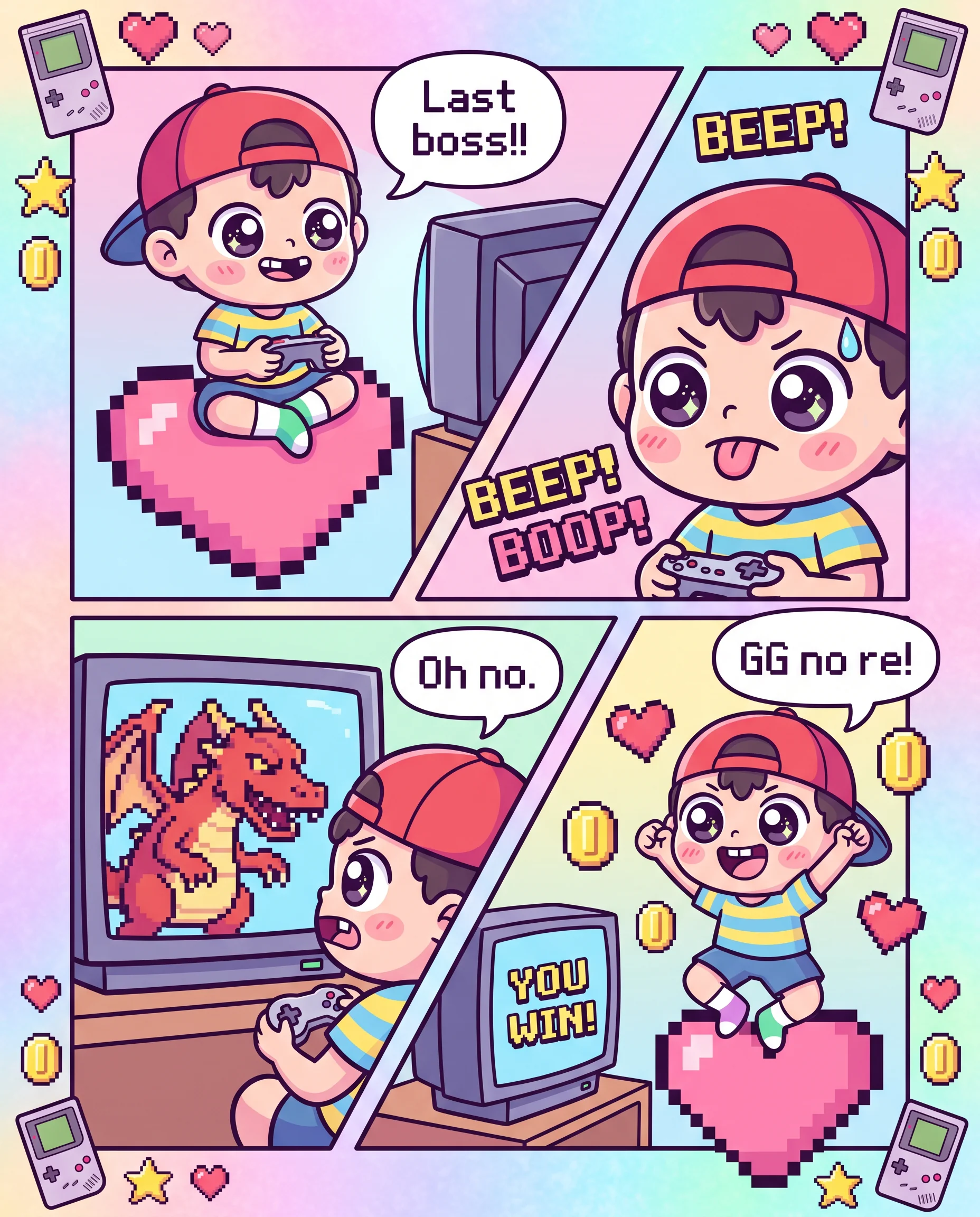 Chibi kawaii gamer kid by community creator