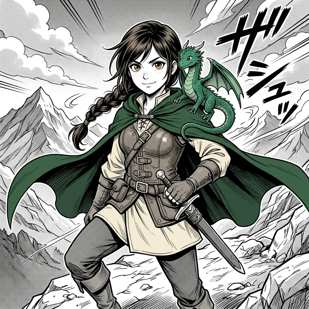 Shonen manga illustration example — AI generated with iCartoon